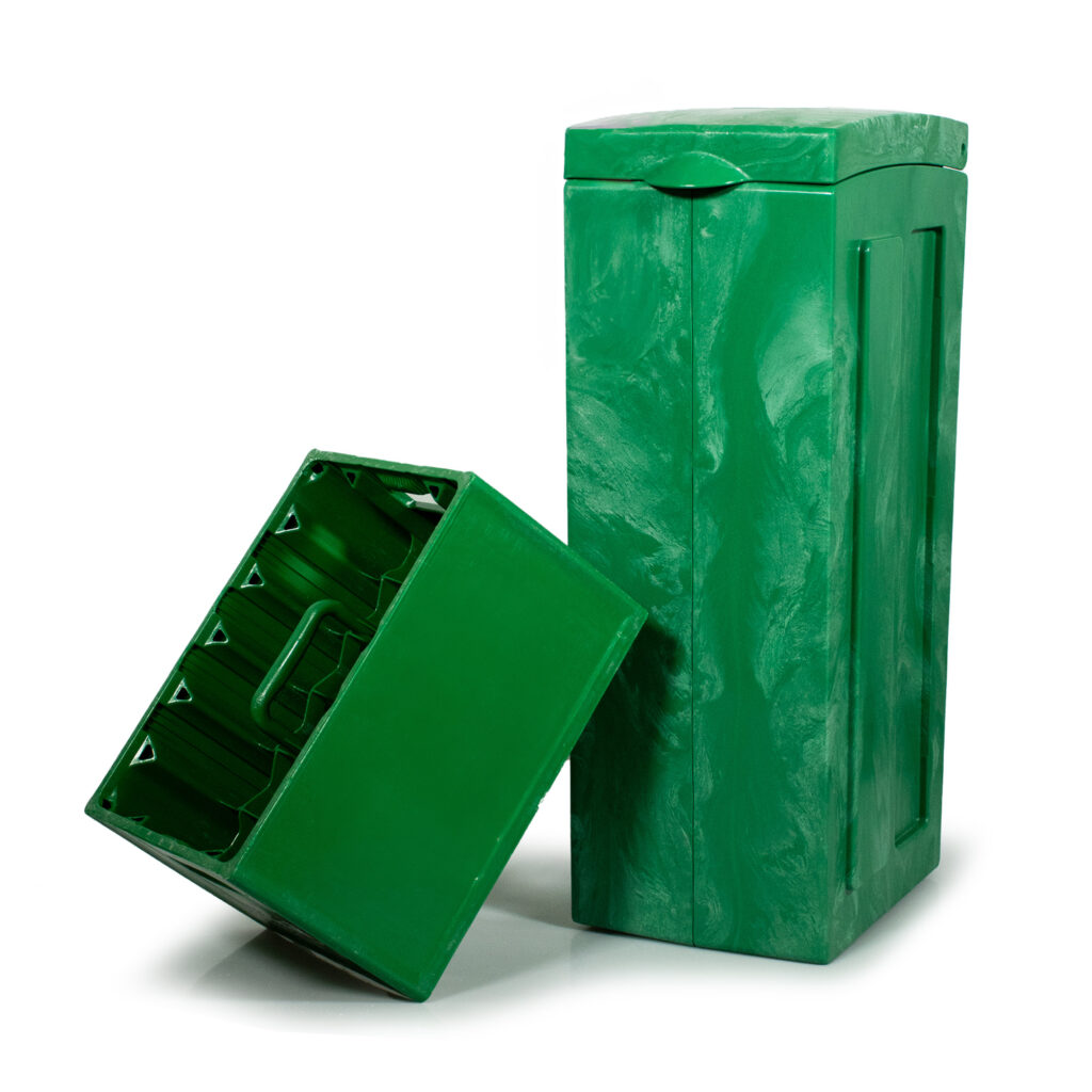 bonton original groen limited edition afval inzamelen afvalbak krat kratje recycled 2